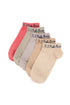 U.S. Polo Assn. Cream Color Melange Women Cream Melange Melange 5 Pack Ankle Socks SKU: A082SZ013P02 CORA-5-SK25_VR159 Image 01