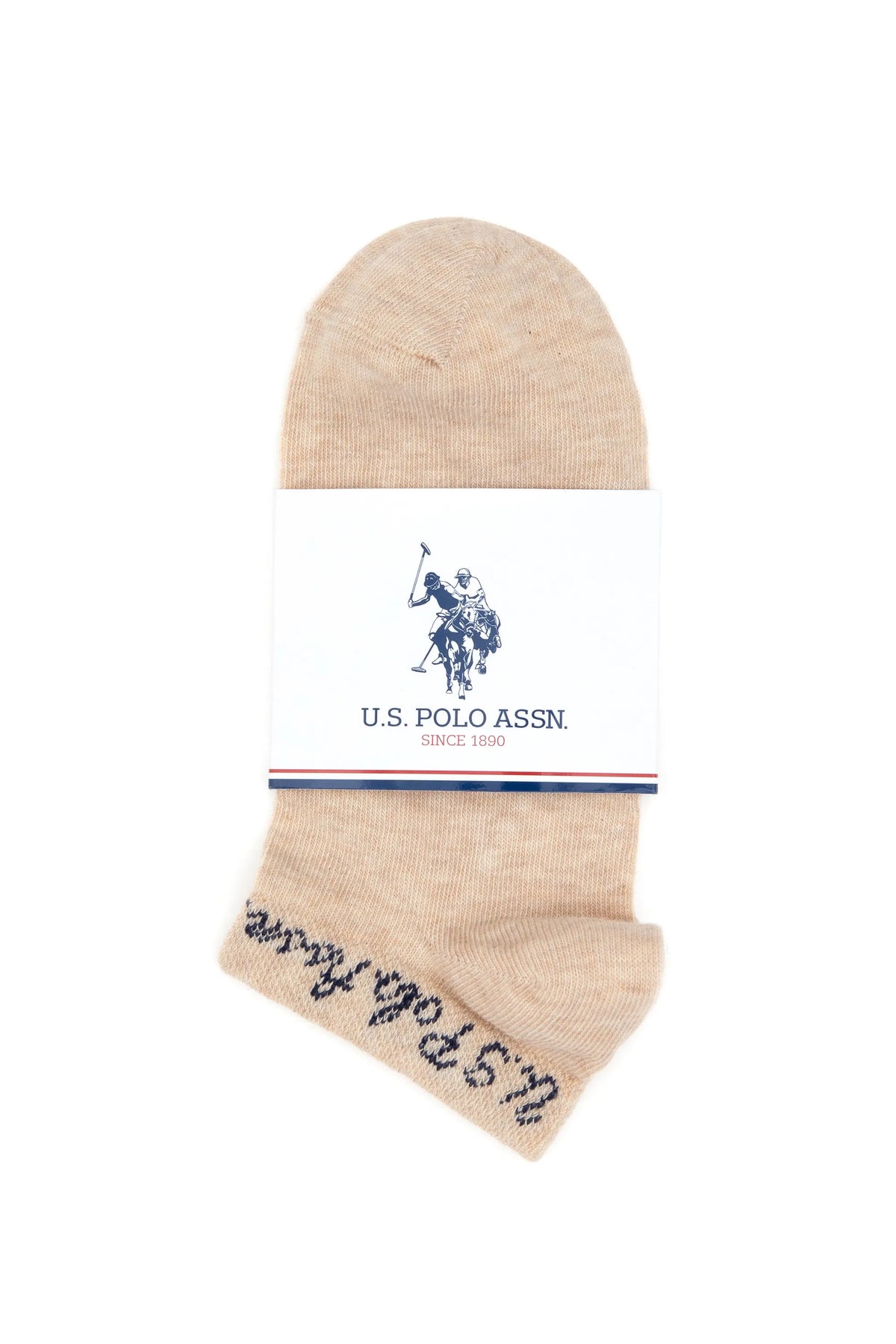 U.S. Polo Assn. Cream Color Melange Women Cream Melange Melange 5 Pack Ankle Socks SKU: A082SZ013P02 CORA-5-SK25_VR159 Image 04
