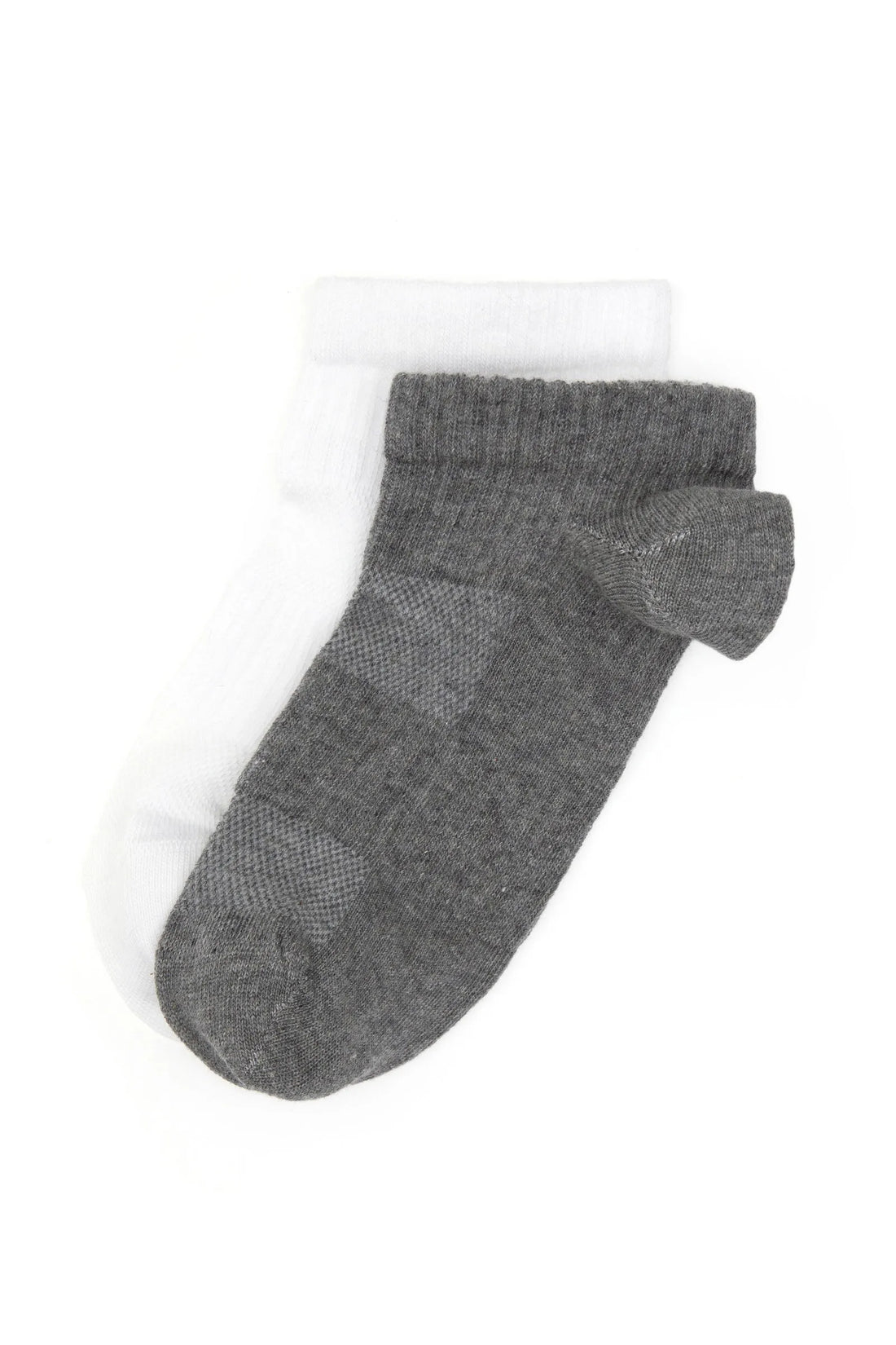 U.S. Polo Assn. Grey Melange Women Grey Melange 2 Pack Ankle Socks SKU: A082SZ013P02 SPORTY-SK25_VR086 Image 01