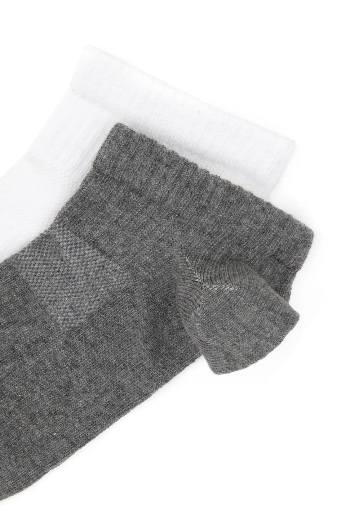 U.S. Polo Assn. Grey Melange Women Grey Melange 2 Pack Ankle Socks SKU: A082SZ013P02 SPORTY-SK25_VR086 Image 02