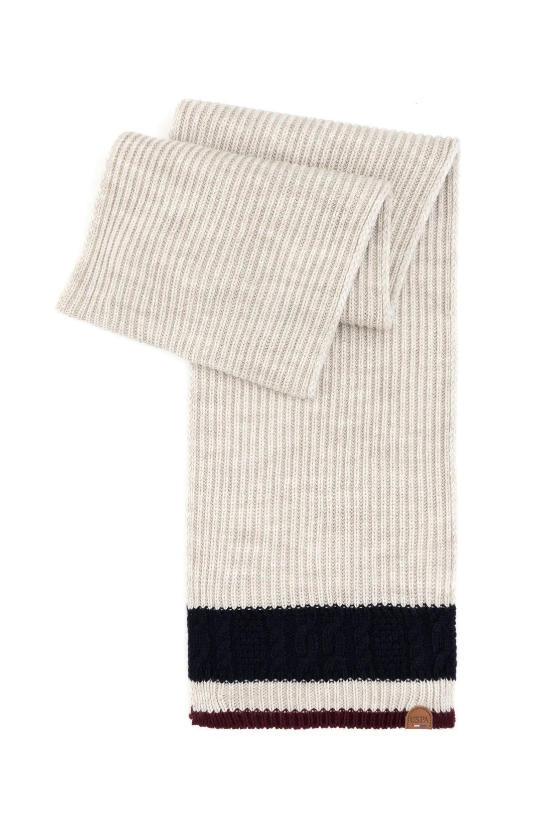 U.S. Polo Assn._Beige_Beige Knitted Scarf_A083SZ0DH0 2265433_VR011_01