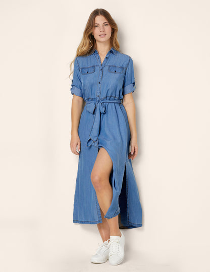 Yamamay_Denim Long Dress with Waist Belt_AABD181002_038_02