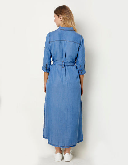 Yamamay_Denim Long Dress with Waist Belt_AABD181002_038_03
