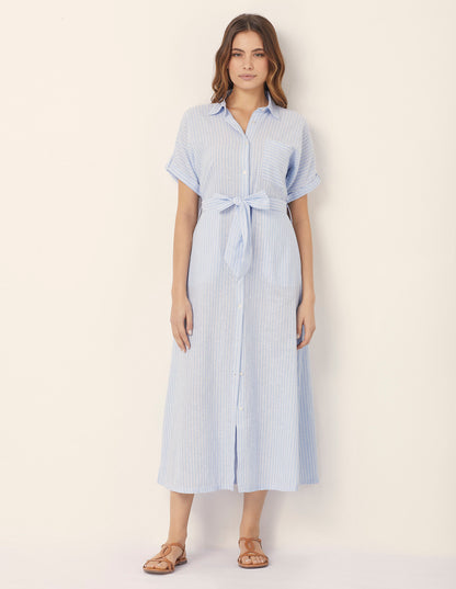 Yamamay_Cotton &amp; Linen Long Solid Color Dress Cotton Linen_AABD181003_933_01