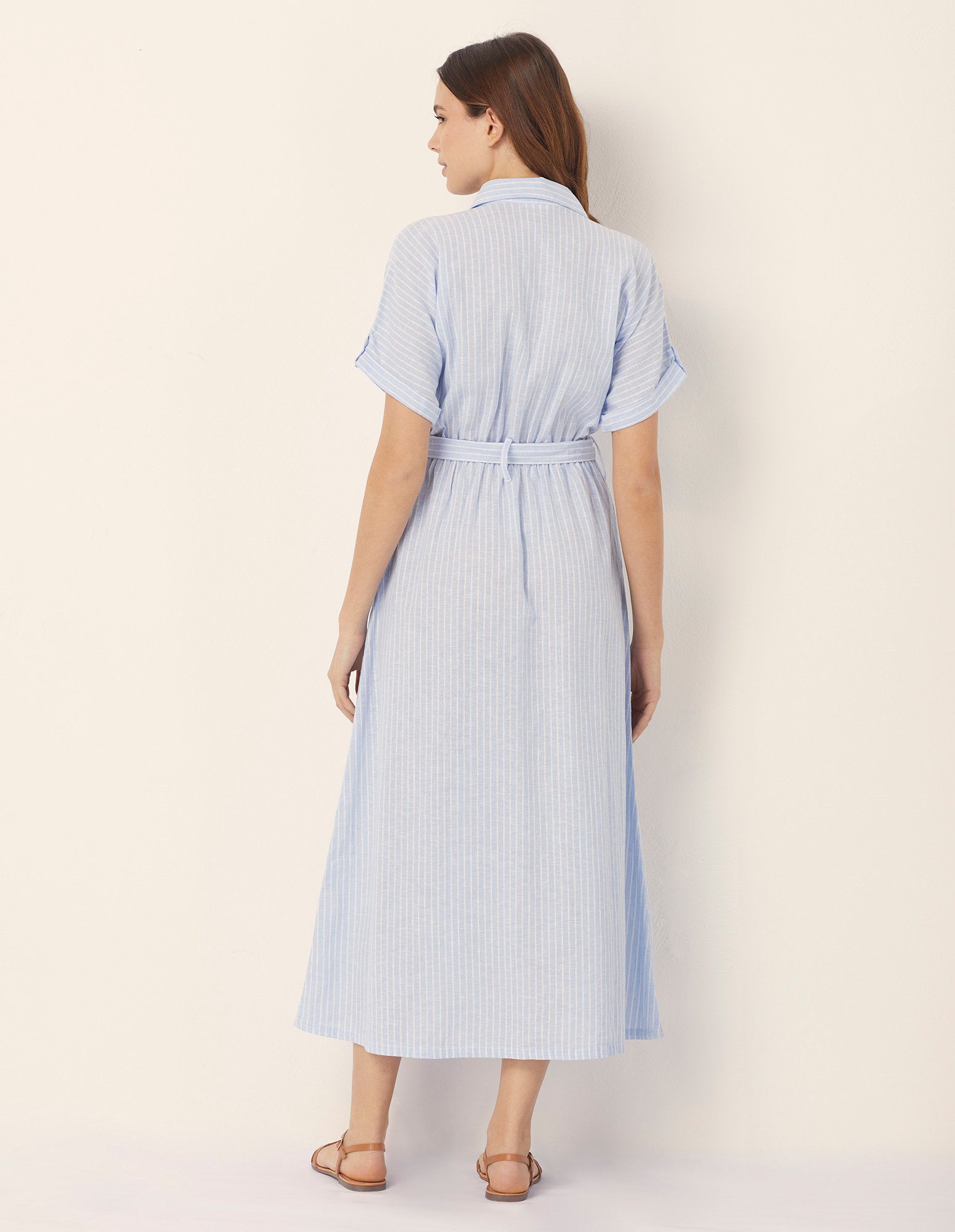 Yamamay_Cotton &amp; Linen Long Solid Color Dress Cotton Linen_AABD181003_933_03