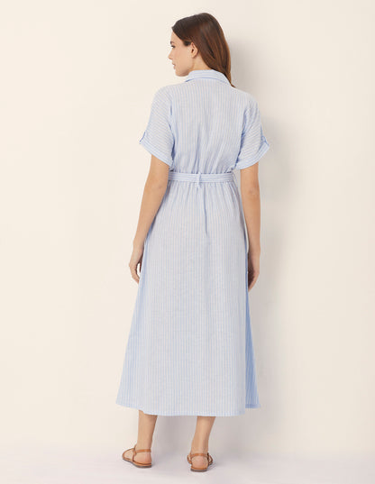 Yamamay_Cotton &amp; Linen Long Solid Color Dress Cotton Linen_AABD181003_933_03