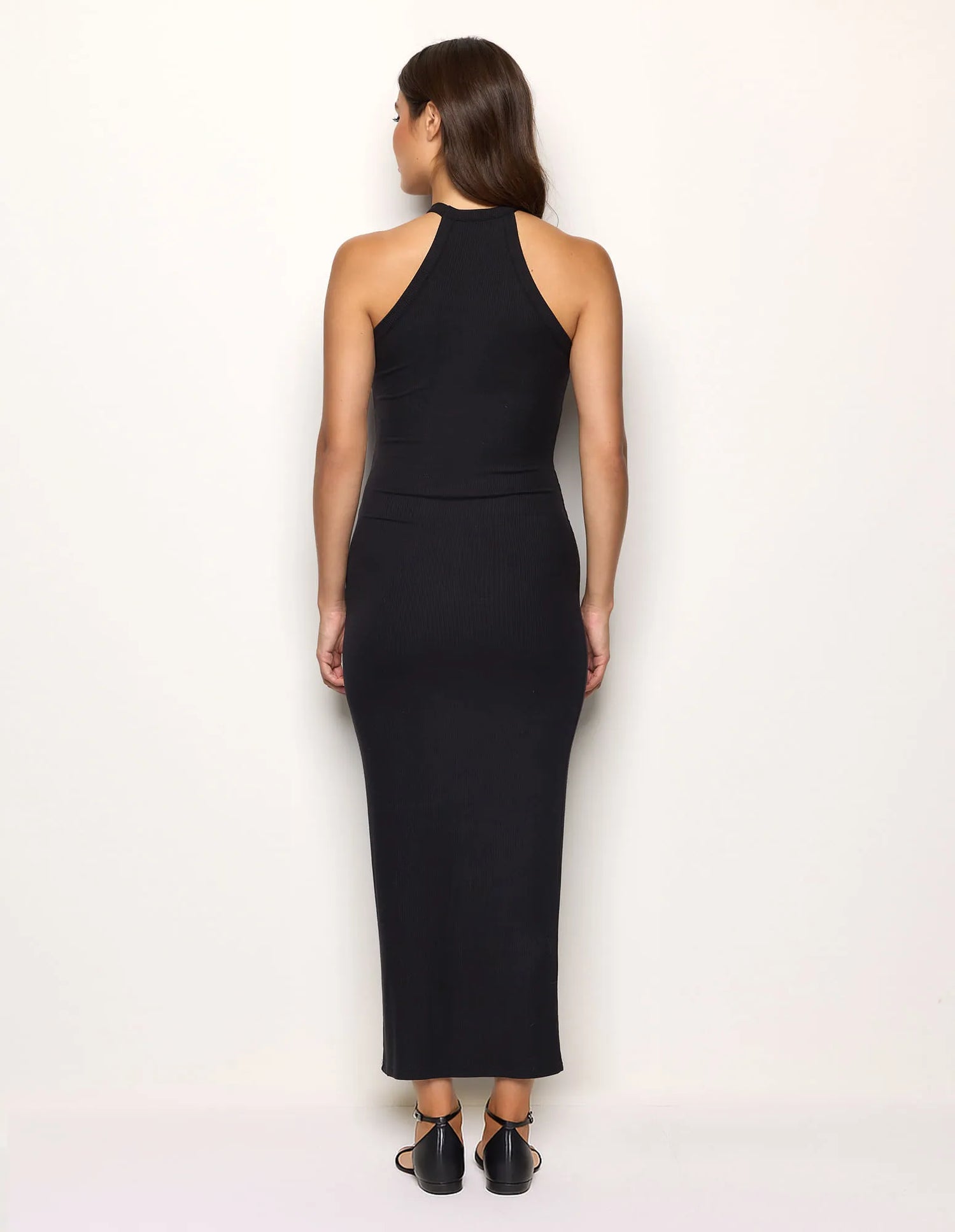 Yamamay_Black_Sleeveless Long Dress Ð Daily Rib_AABD183002_072_03