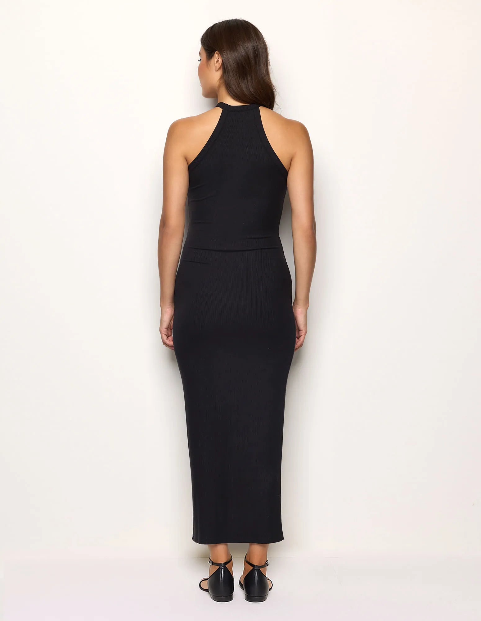 Yamamay_Black_Sleeveless Long Dress Ð Daily Rib_AABD183002_072_03