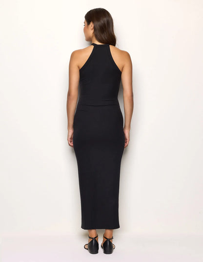 Yamamay_Black_Sleeveless Long Dress Ð Daily Rib_AABD183002_072_03