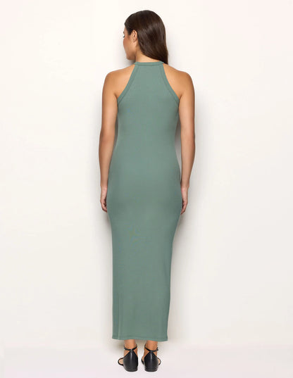Yamamay_Sage Green_Sleeveless Long Dress Ð Daily Rib_AABD183002_120_03