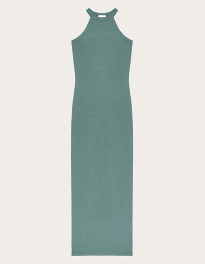 Yamamay_Sage Green_Sleeveless Long Dress Ð Daily Rib_AABD183002_120_05