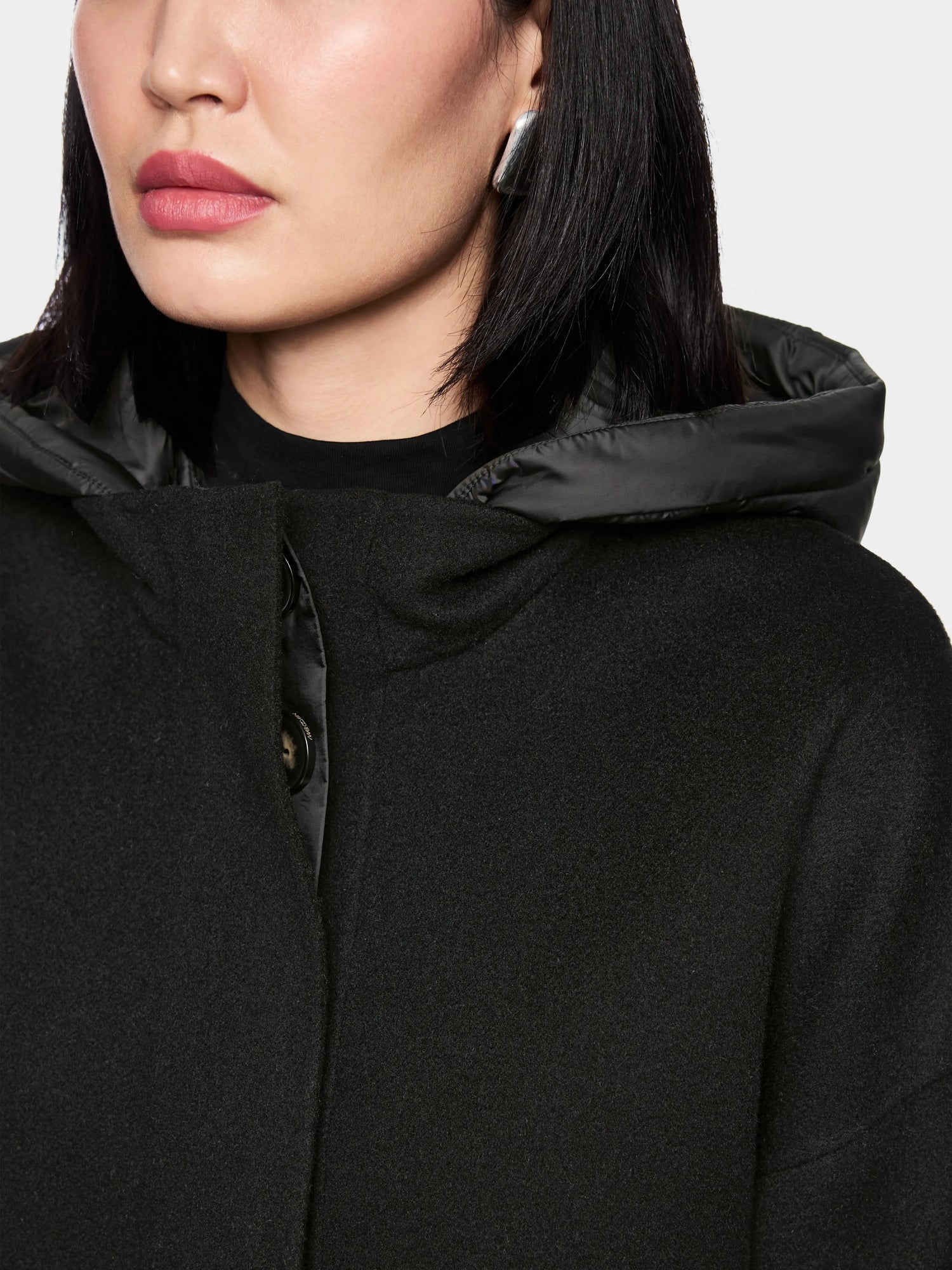 Marc Cain_Black_Wool Jacket with Hood_AC 12.02 W33_900_04