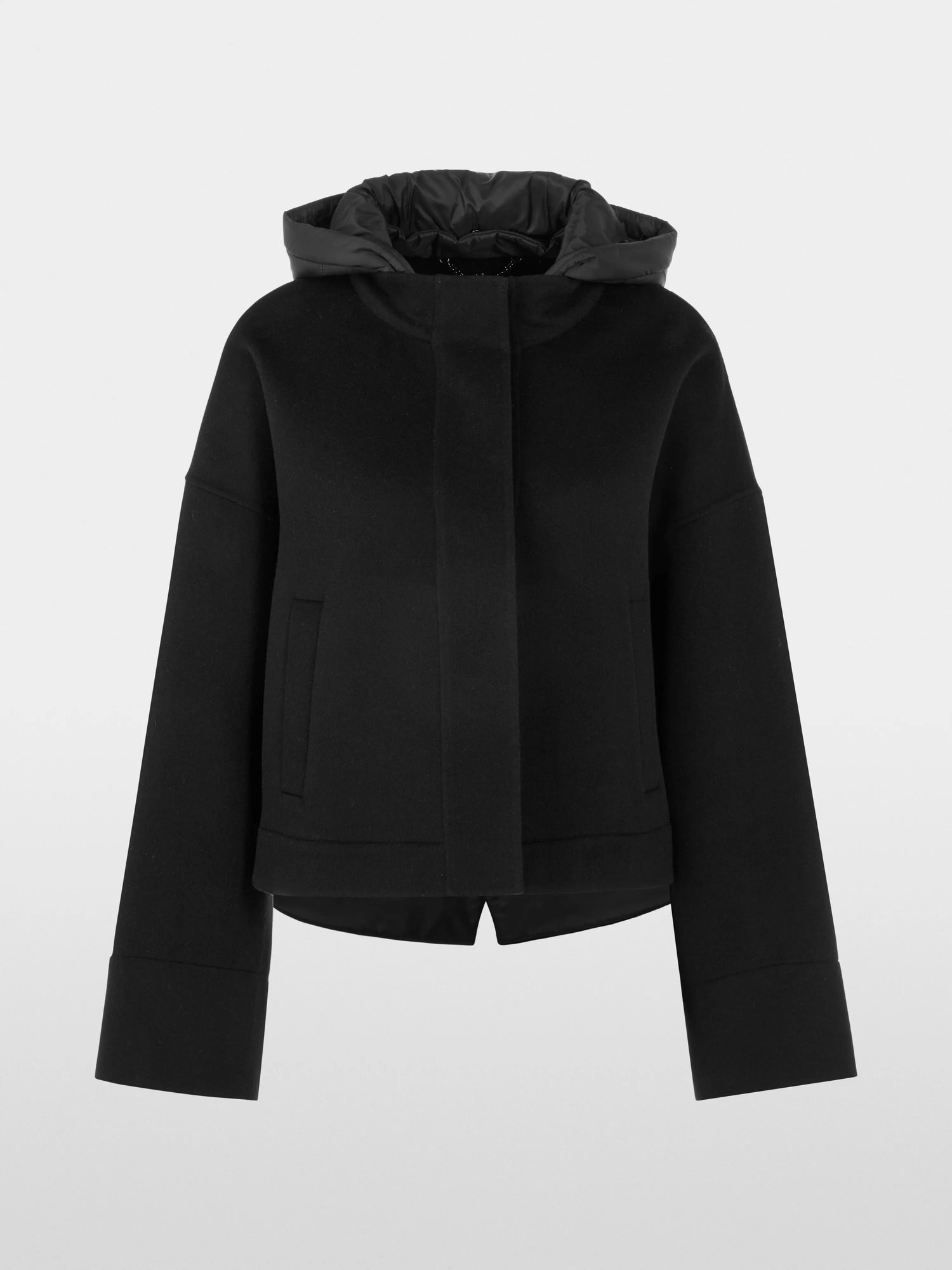 Marc Cain_Black_Wool Jacket with Hood_AC 12.02 W33_900_08