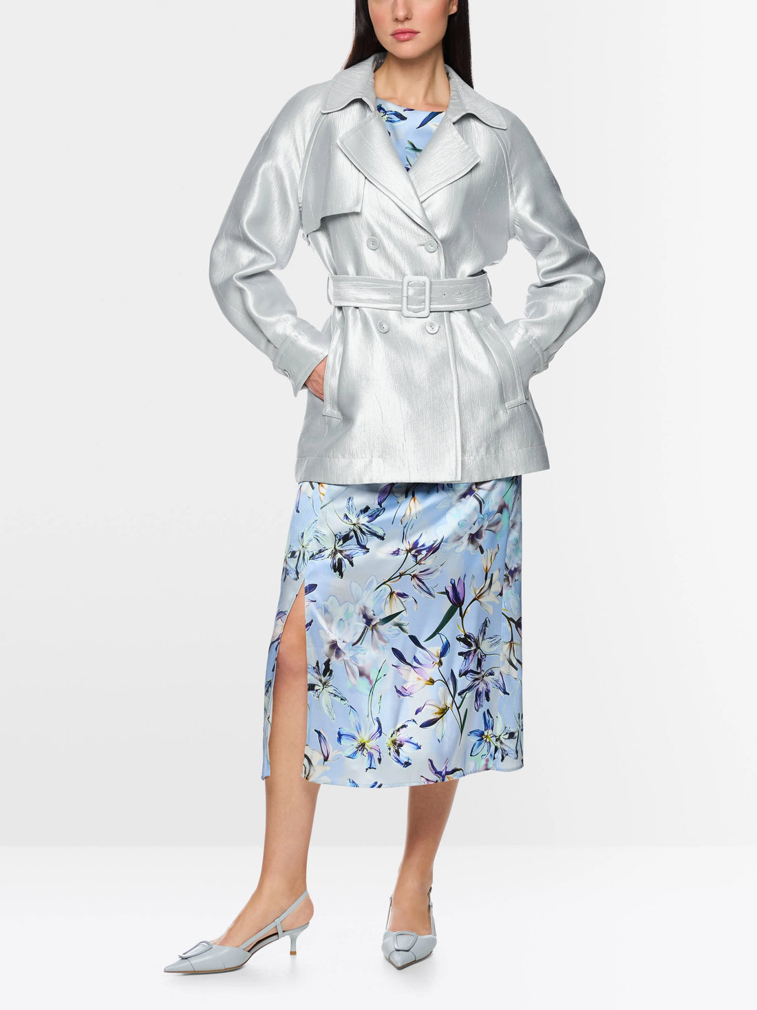 Marc Cain Microchip Women Lightweight Outdoor Jacket with Shimmer SKU: AC 12.08 W84_804 Image 01
