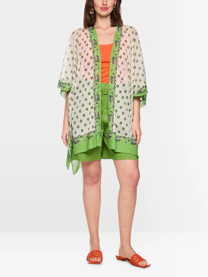 Marc Cain Bright Ecru Women ÔKnitted in GermanyÕ Printed Cape SKU: AC 14.01 M31_112 Image 01