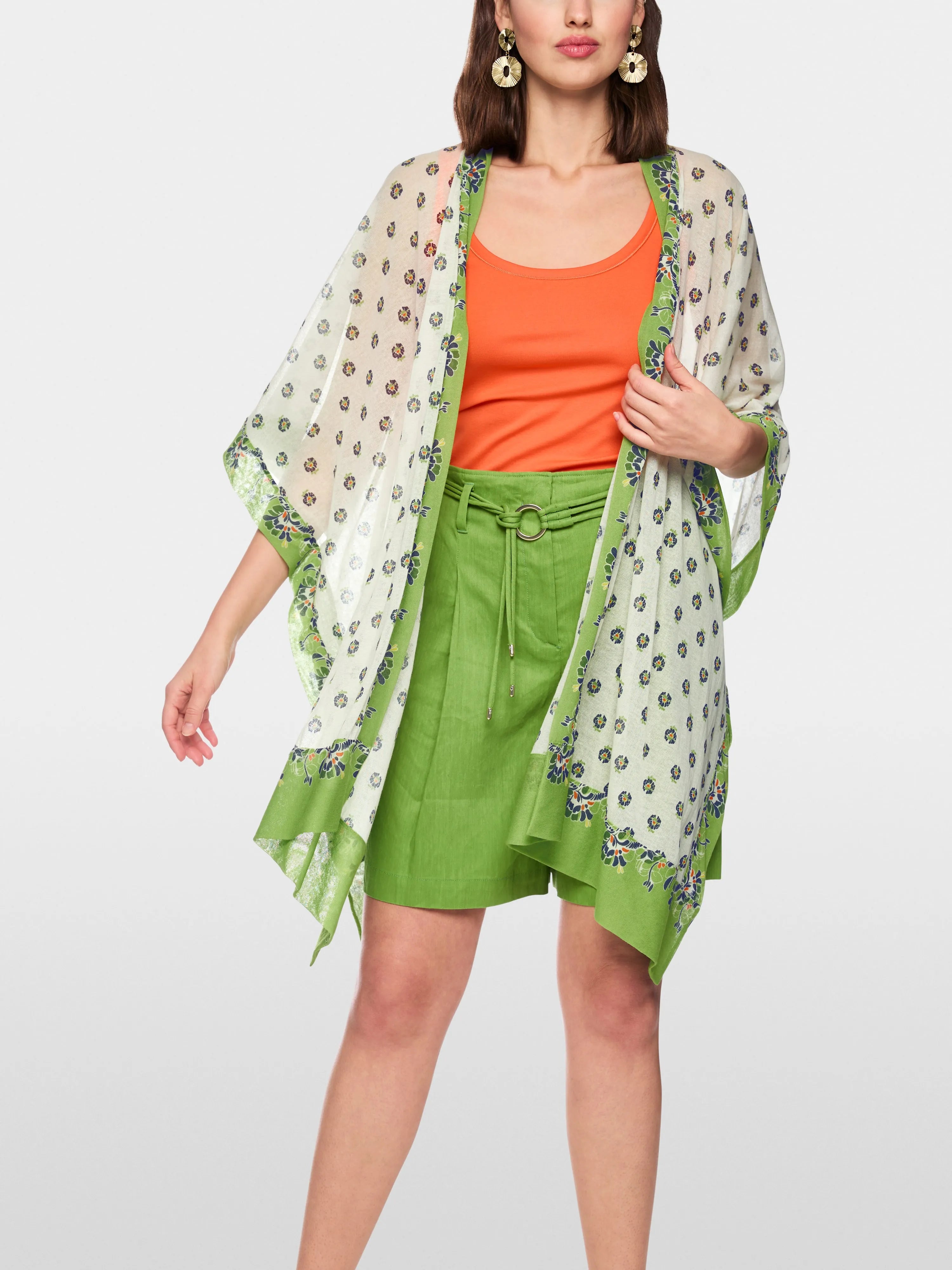 Marc Cain Bright Ecru Women ÔKnitted in GermanyÕ Printed Cape SKU: AC 14.01 M31_112 Image 07