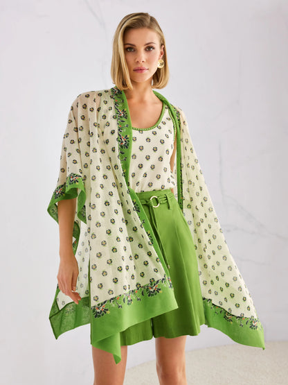 Marc Cain Bright Ecru Women ÔKnitted in GermanyÕ Printed Cape SKU: AC 14.01 M31_112 Image 09
