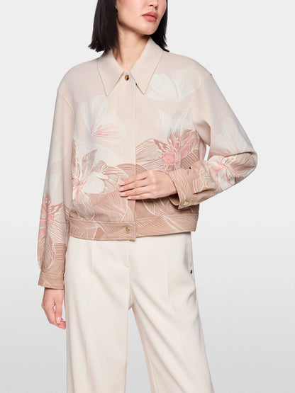 Marc Cain_Warm Taupe New_Jacket with Print and Shirt Collar_AC 31.07 W16_619_05