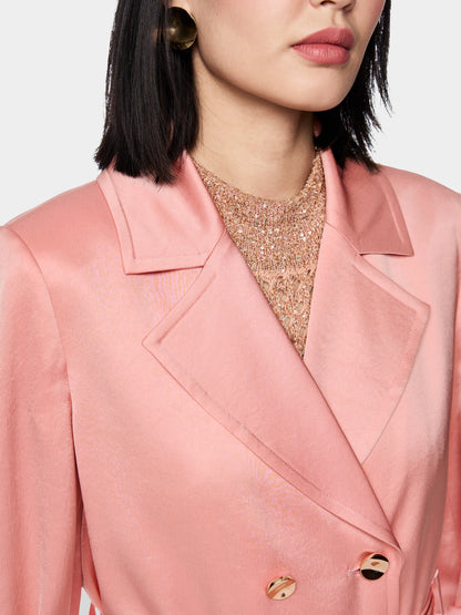 Marc Cain_Peach Beige_Satin Blazer Jacket with Belt_AC 31.10 W46_217_03
