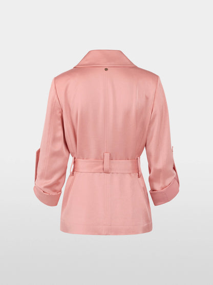 Marc Cain_Peach Beige_Satin Blazer Jacket with Belt_AC 31.10 W46_217_08