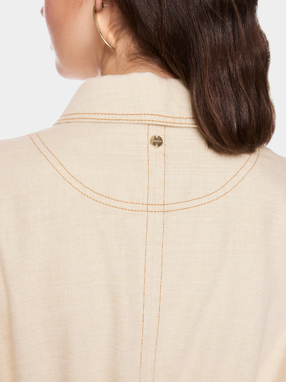 Marc Cain Bright Ecru Women Fitted Jacket with Shimmer Effect SKU: AC 31.18 D23_112 Image 05