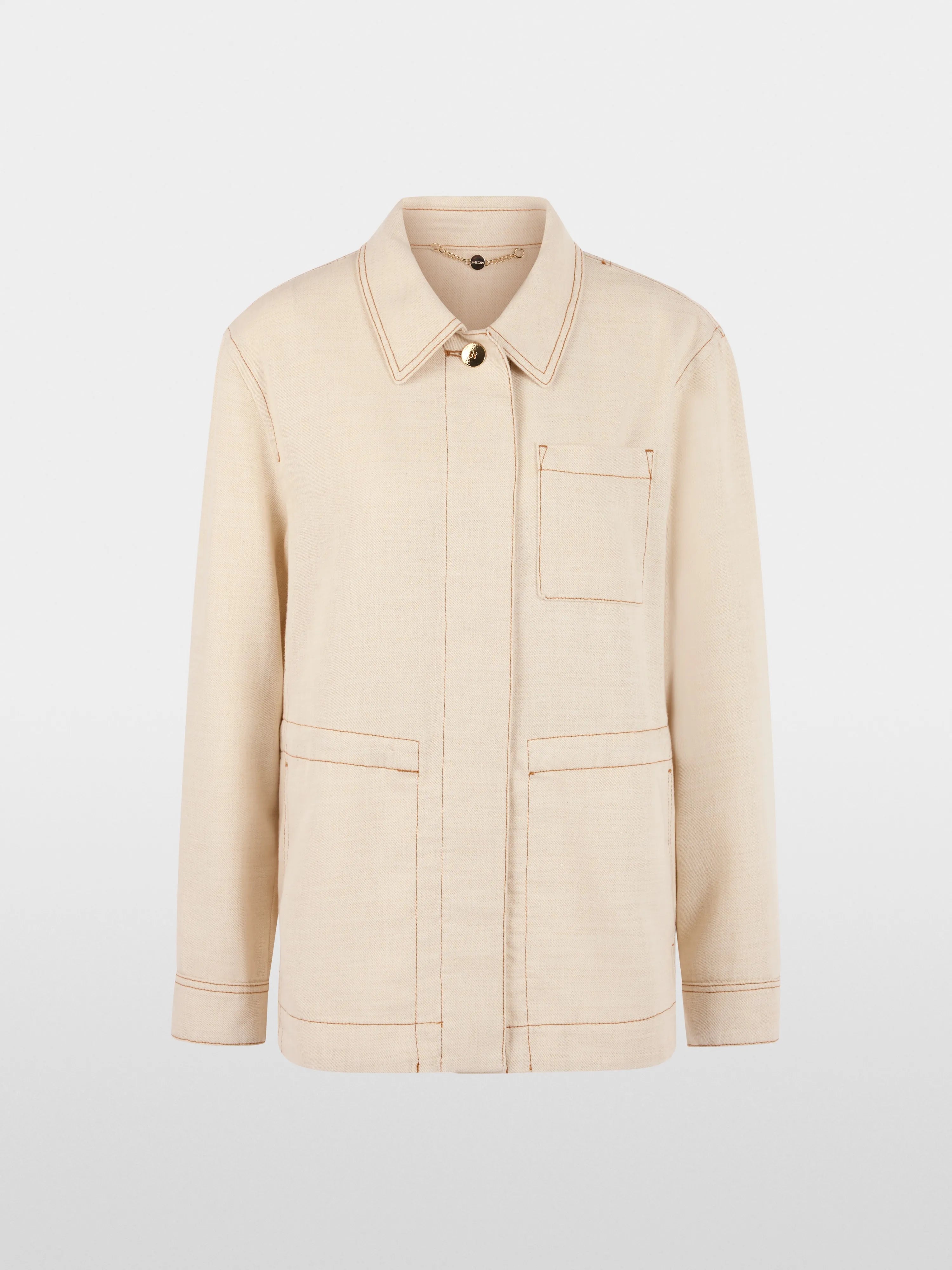 Marc Cain Bright Ecru Women Fitted Jacket with Shimmer Effect SKU: AC 31.18 D23_112 Image 08