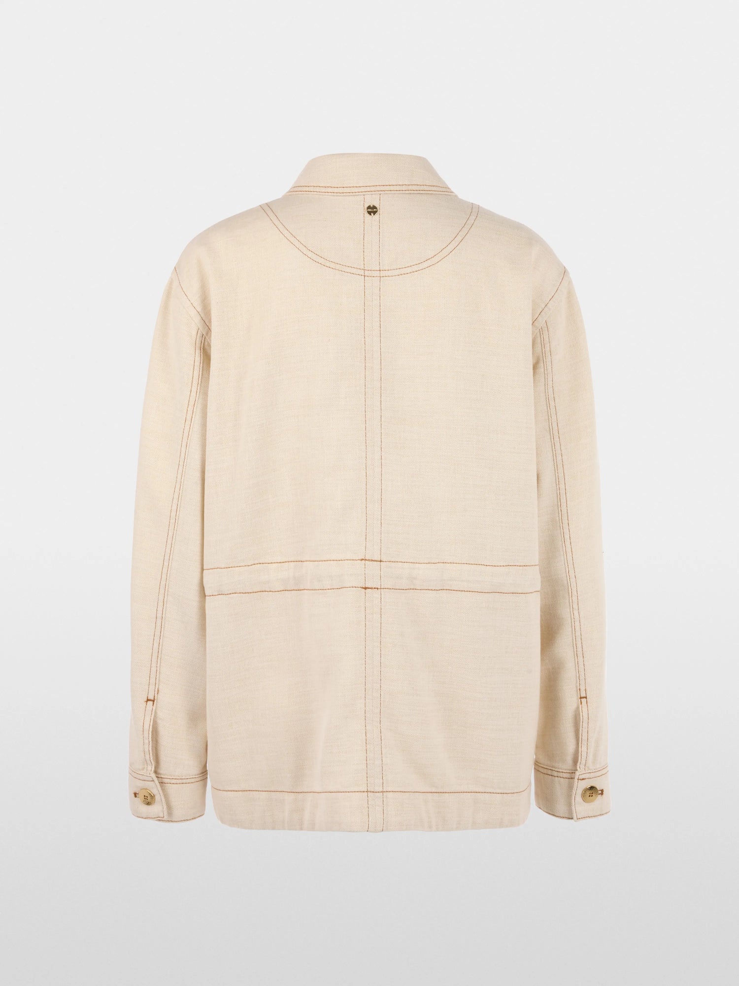 Marc Cain Bright Ecru Women Fitted Jacket with Shimmer Effect SKU: AC 31.18 D23_112 Image 09