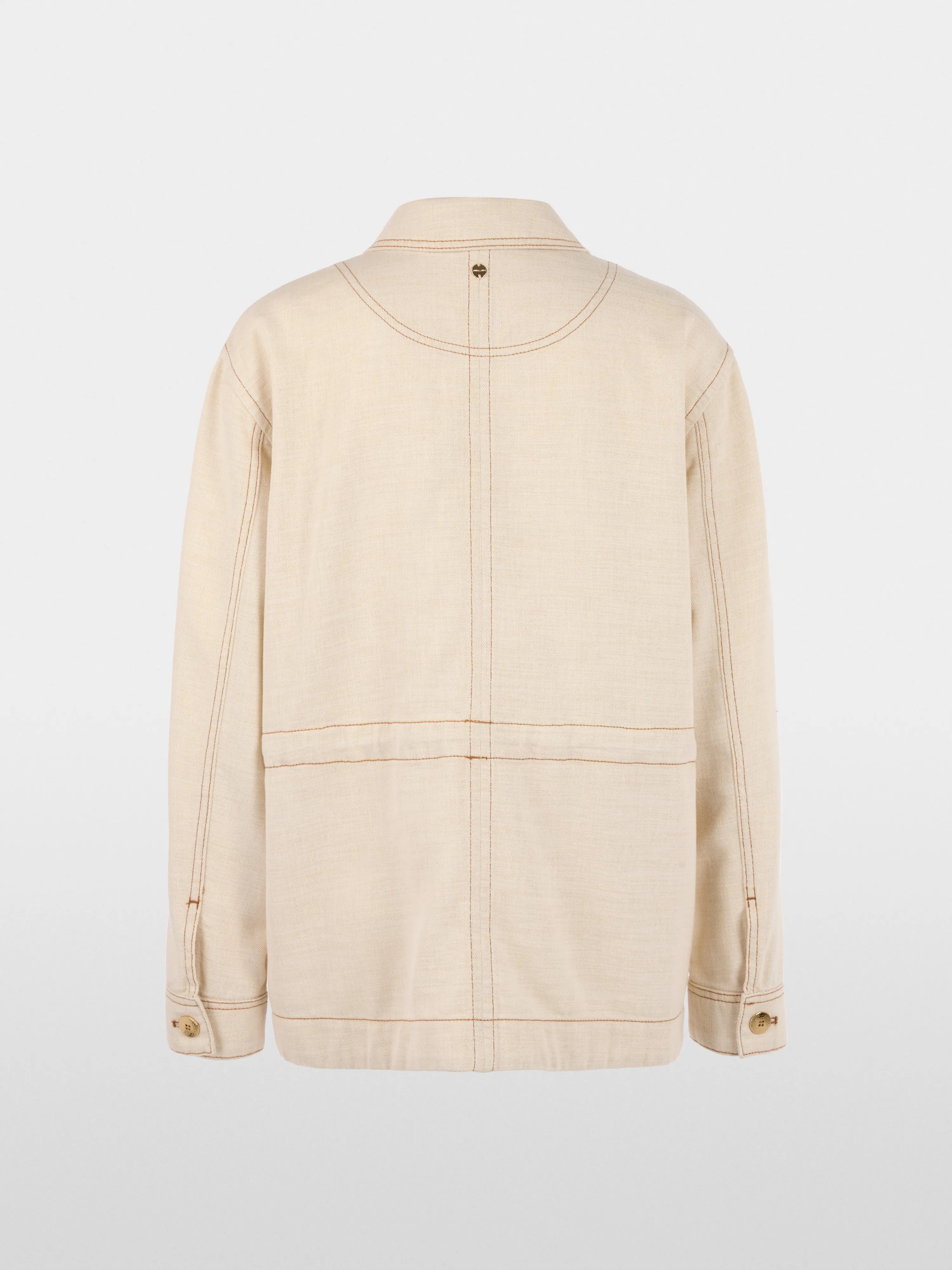 Marc Cain Bright Ecru Women Fitted Jacket with Shimmer Effect SKU: AC 31.18 D23_112 Image 09