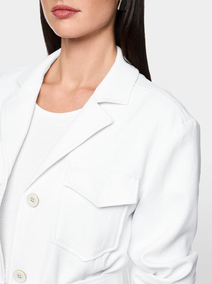Marc Cain White Women Caban Jacket with Belt SKU: AC 31.19 W03_100 Image 03