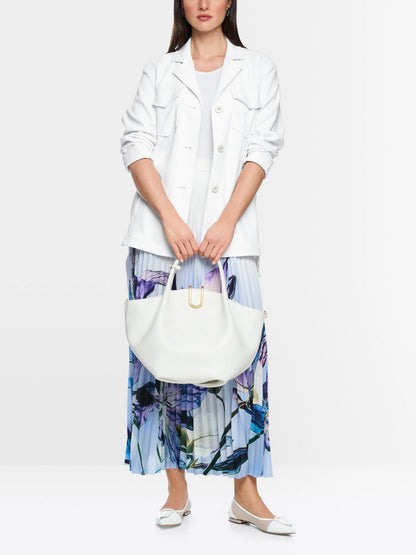 Marc Cain White Women Caban Jacket with Belt SKU: AC 31.19 W03_100 Image 05