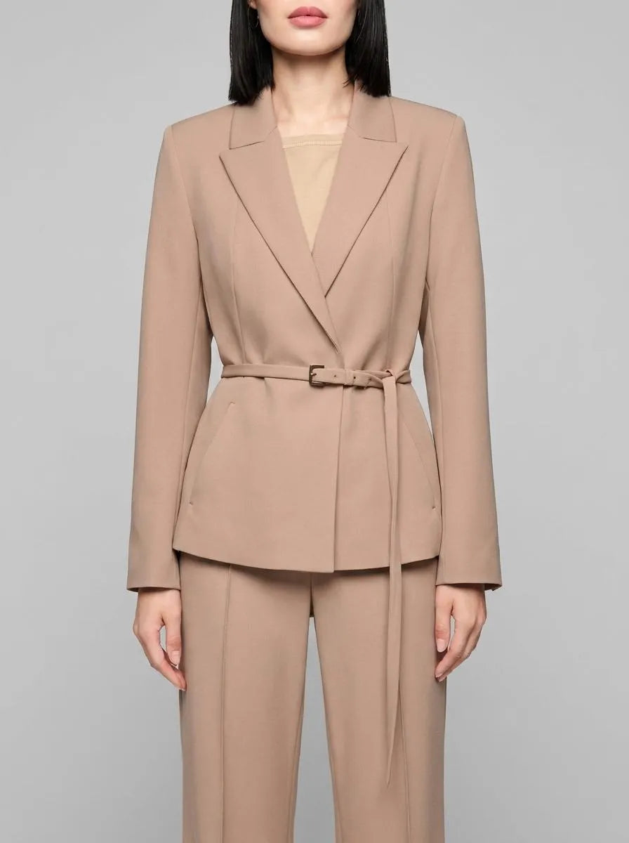 Marc Cain_Warm Taupe New_Elegant Blazer with Waist Belt_AC 34.09 W77_619_00