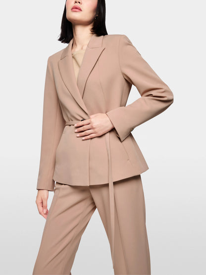 Marc Cain_Warm Taupe New_Elegant Blazer with Waist Belt_AC 34.09 W77_619_05
