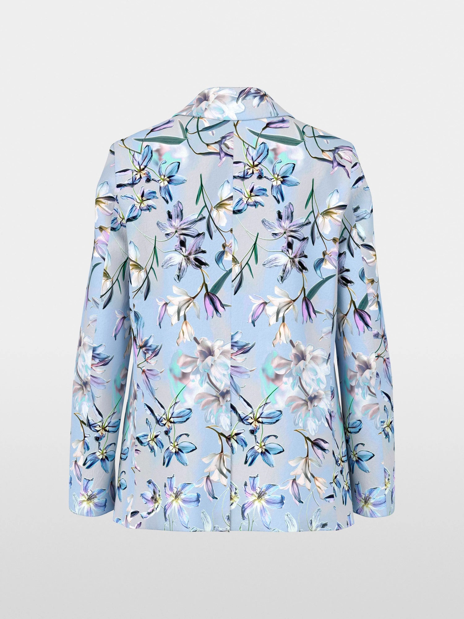 Marc Cain Magical Blue Women Single-Breasted Blazer with Floral Pattern SKU: AC 34.28 W37_319 Image 07