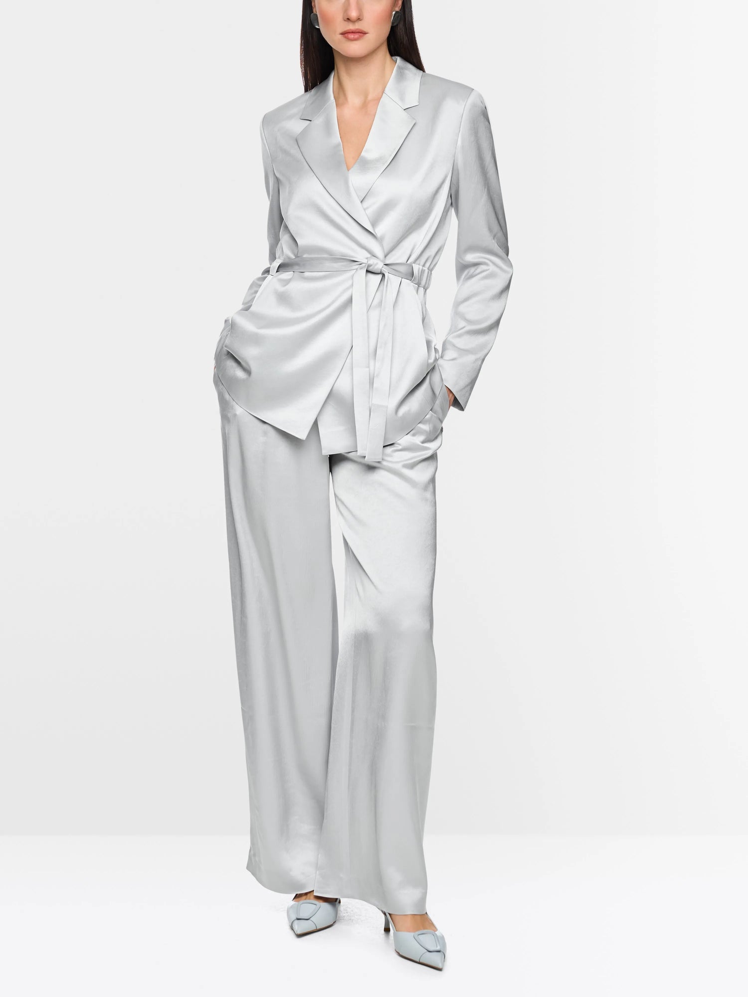 Marc Cain Microchip Women Elegant Wrap Blazer with Waist Belt SKU: AC 34.32 W46_804 Image 01