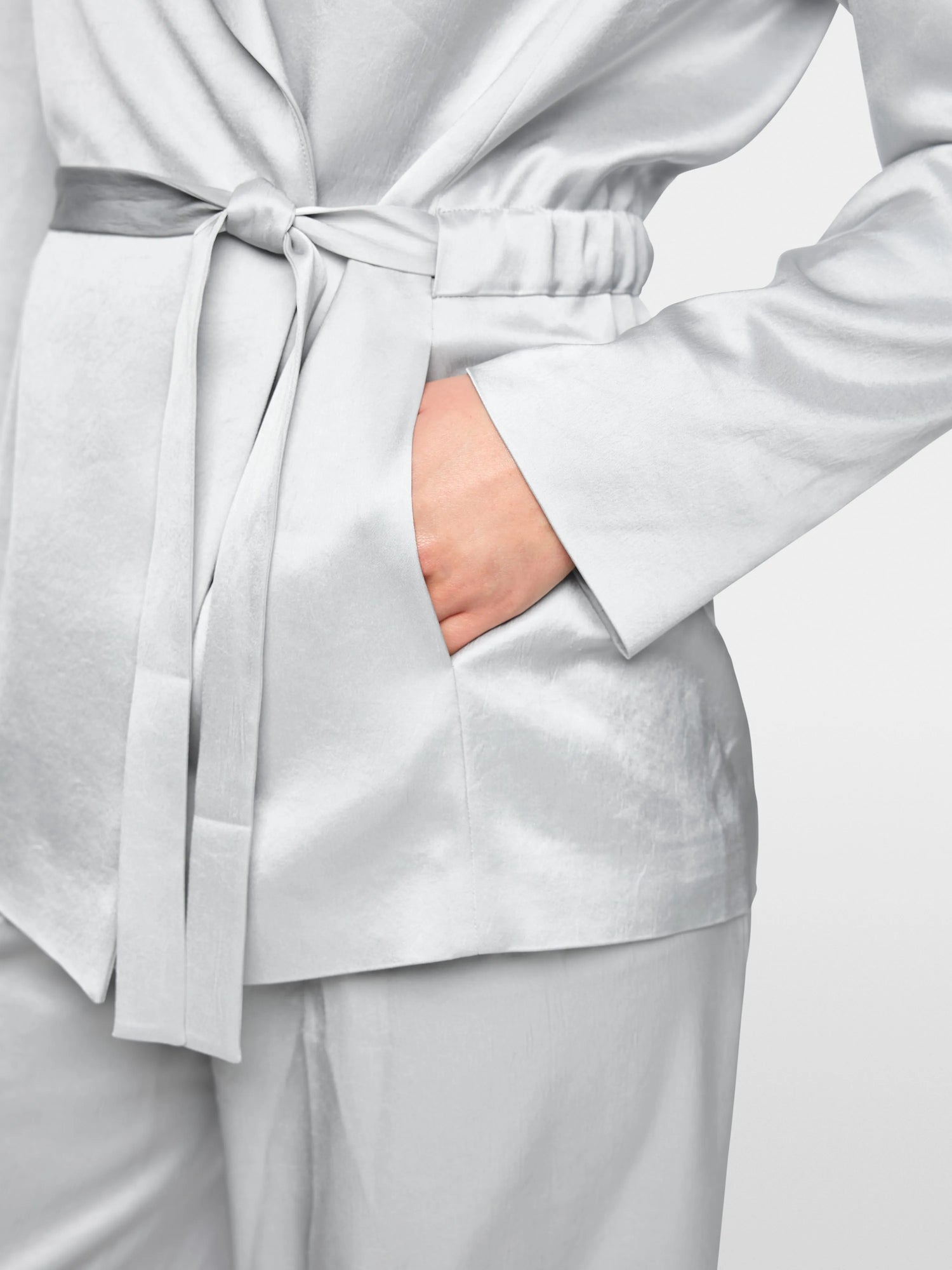 Marc Cain Microchip Women Elegant Wrap Blazer with Waist Belt SKU: AC 34.32 W46_804 Image 04