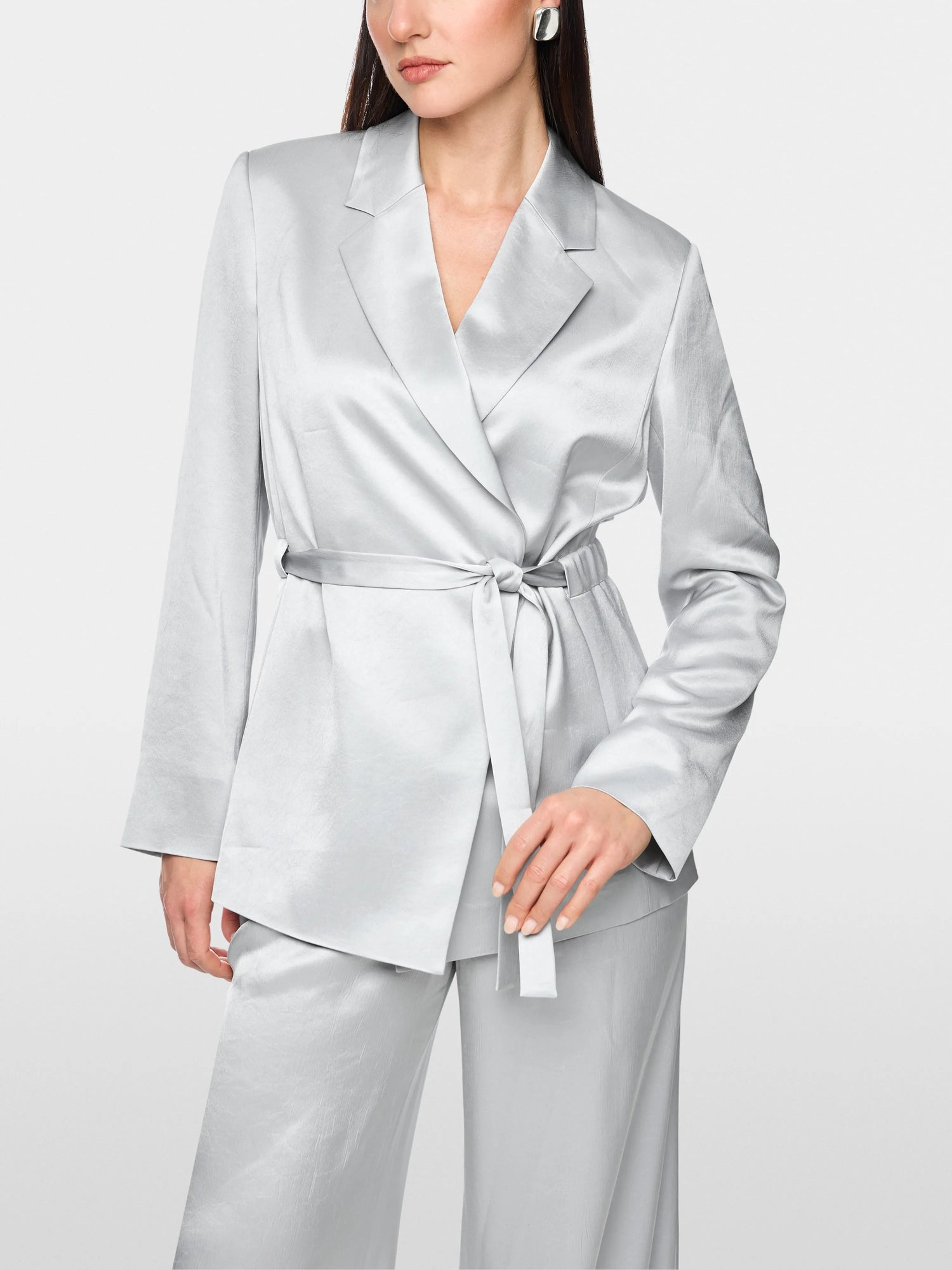 Marc Cain Microchip Women Elegant Wrap Blazer with Waist Belt SKU: AC 34.32 W46_804 Image 05