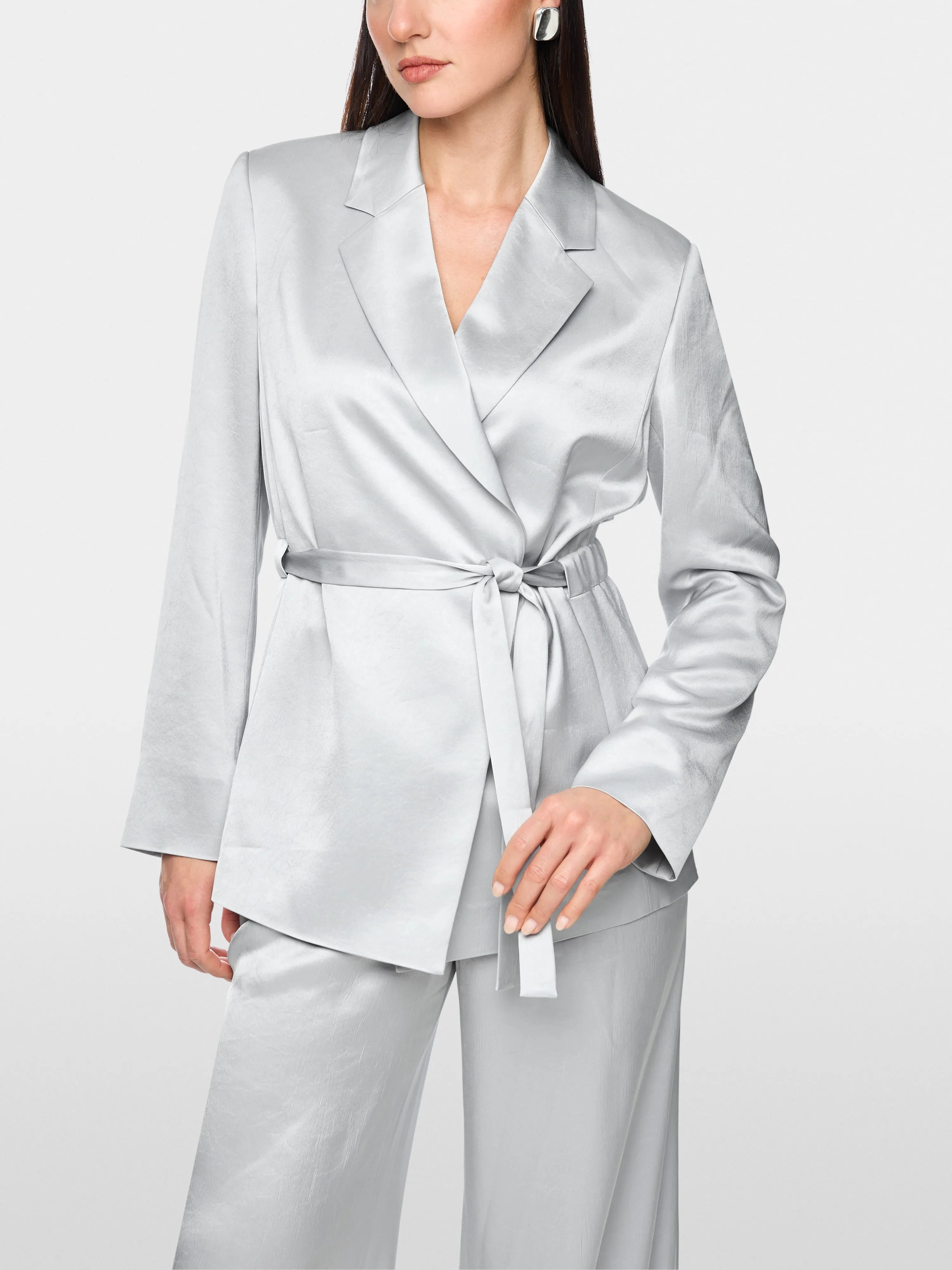Marc Cain Microchip Women Elegant Wrap Blazer with Waist Belt SKU: AC 34.32 W46_804 Image 05