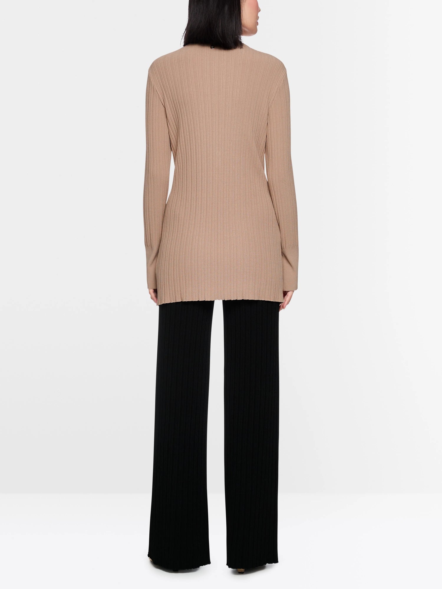 Marc Cain_Warm Taupe New_ÔRethink TogetherÕ Ribbed Cardigan_AC 39.06 M43_619_02