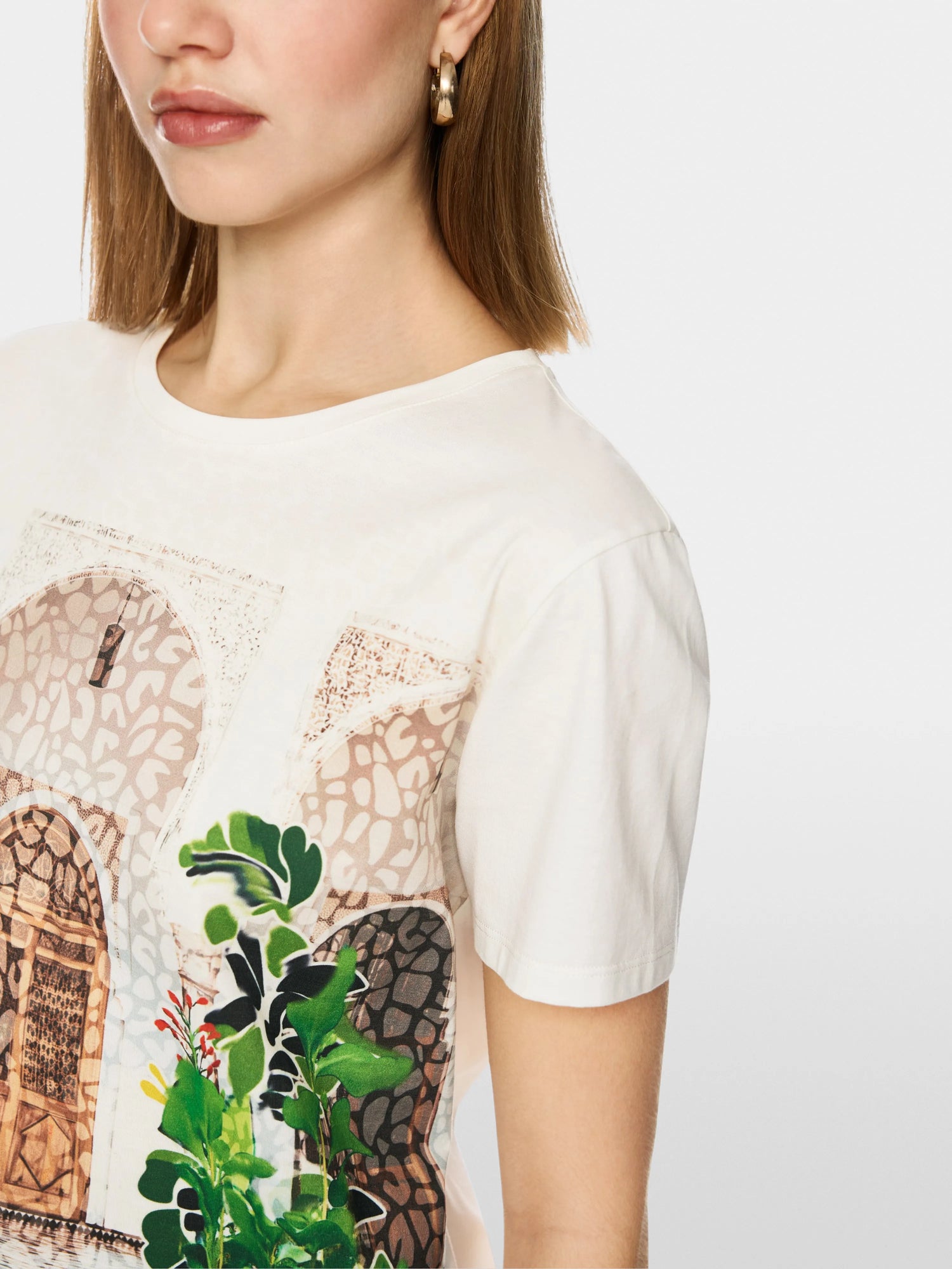 Marc Cain Off-White Women ÔRethink TogetherÕ Printed Shirt SKU: AC 48.32 J48_110 Image 03