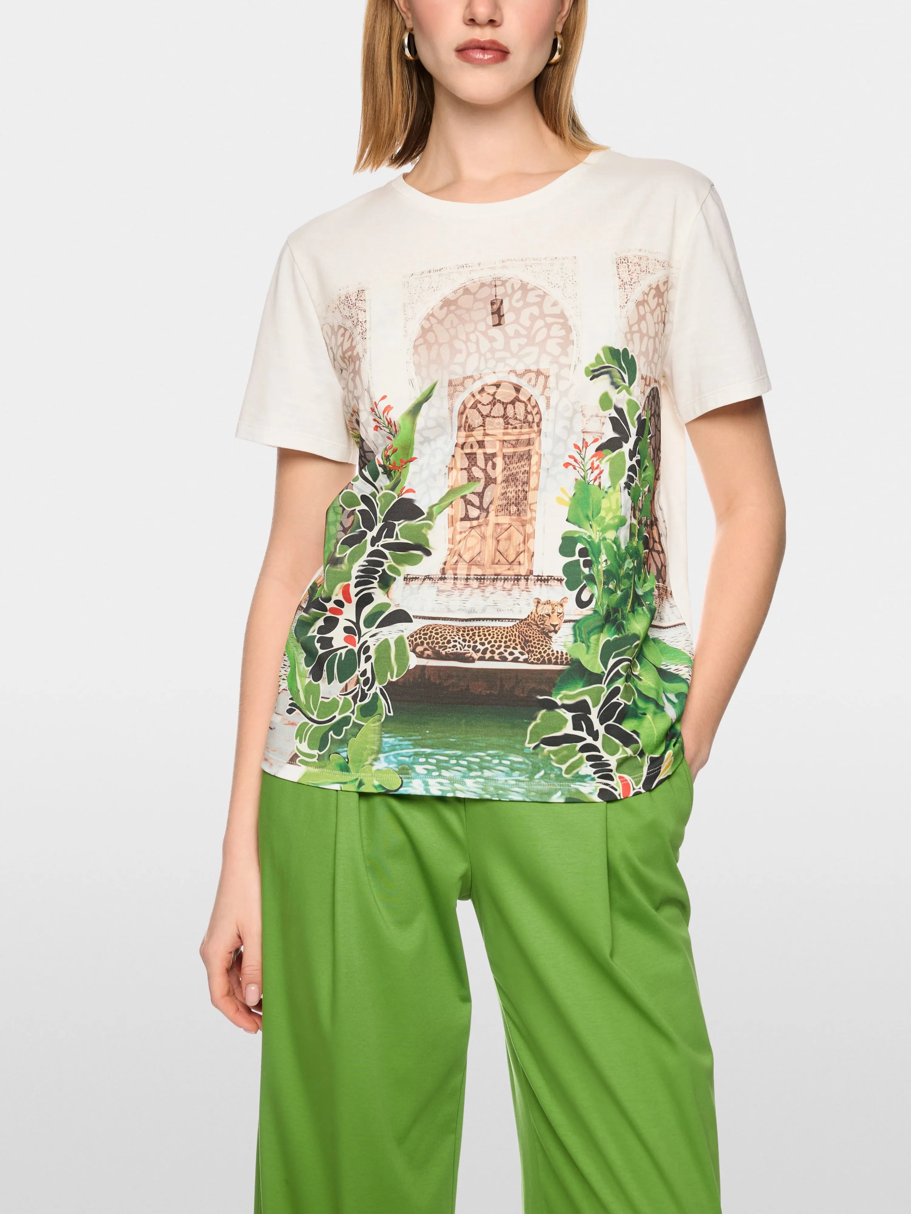 Marc Cain Off-White Women ÔRethink TogetherÕ Printed Shirt SKU: AC 48.32 J48_110 Image 05