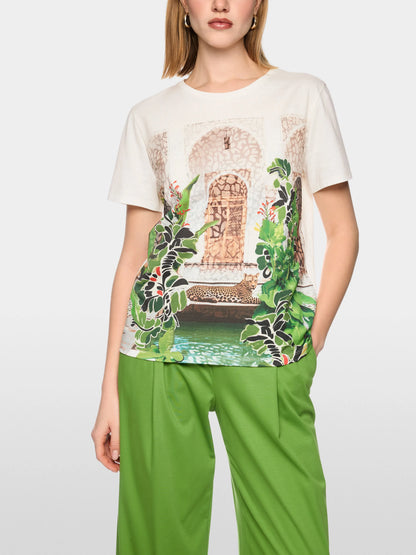 Marc Cain Off-White Women ÔRethink TogetherÕ Printed Shirt SKU: AC 48.32 J48_110 Image 05