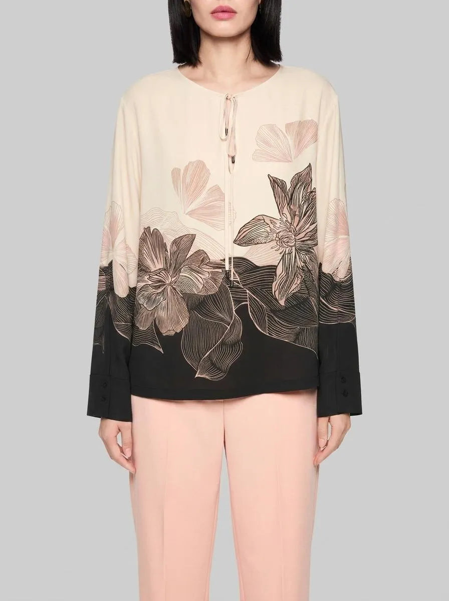 Marc Cain_Black_ÔRethink TogetherÕ Floral Print Blouse_AC 51.08 W07_900_00