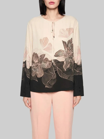 Marc Cain_Black_ÔRethink TogetherÕ Floral Print Blouse_AC 51.08 W07_900_00