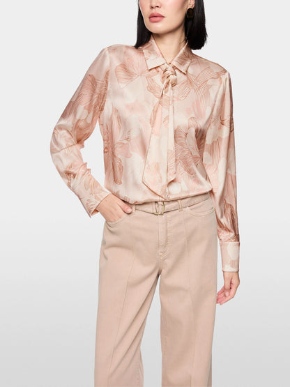 Marc Cain_Peach Beige_Silk Blend Bow Blouse_AC 51.12 W09_217_05