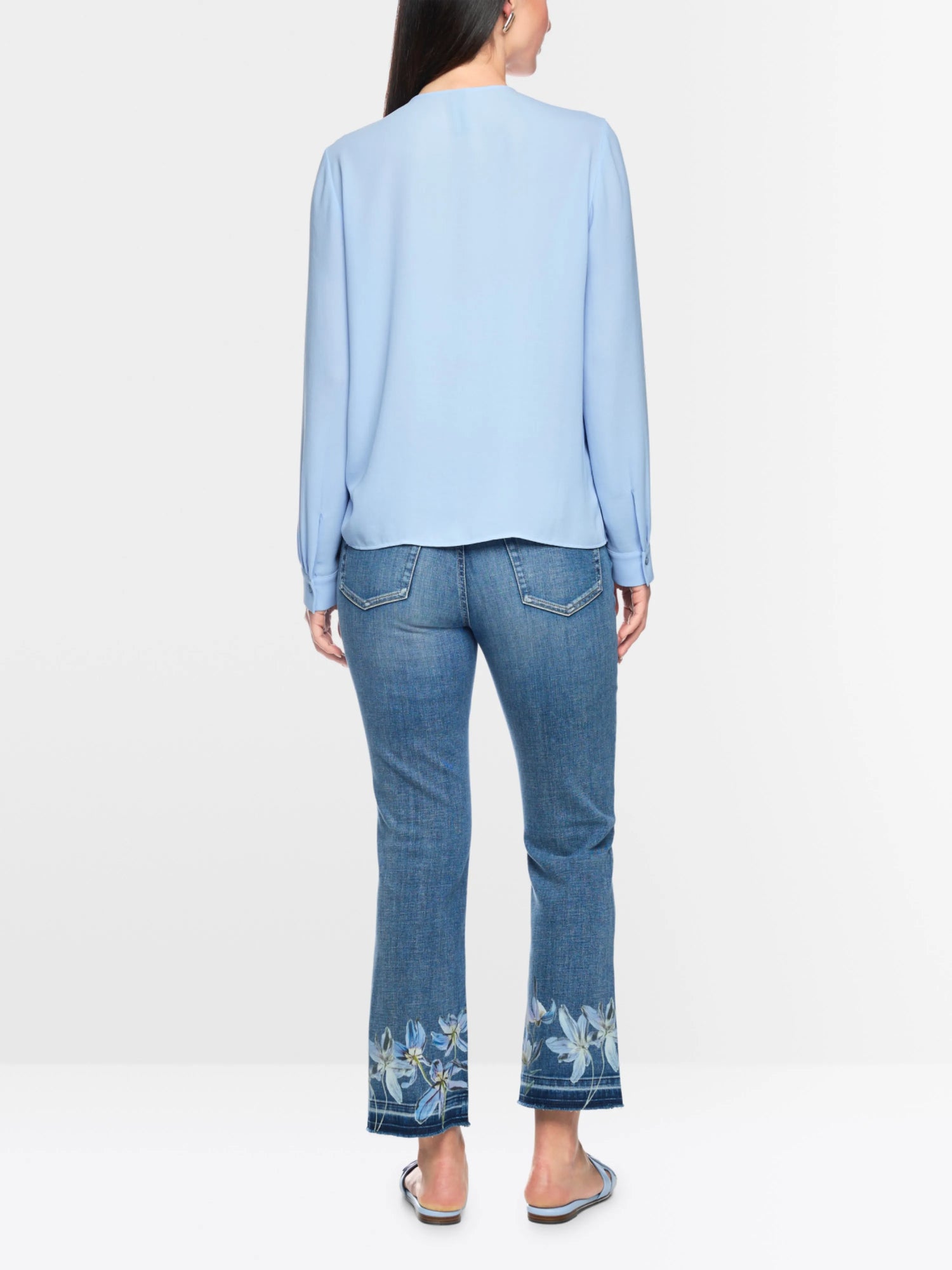 Marc Cain Magical Blue Women Casual Blouse with Concealed Buttoning SKU: AC 51.26 W90_319 Image 02