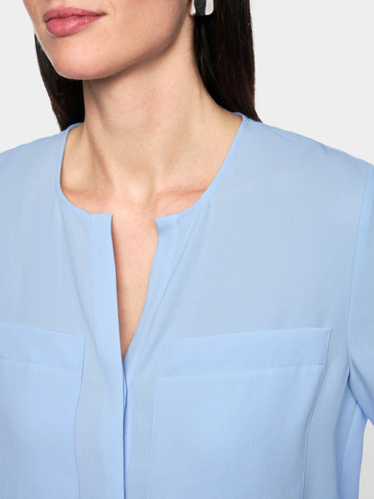 Marc Cain Magical Blue Women Casual Blouse with Concealed Buttoning SKU: AC 51.26 W90_319 Image 03