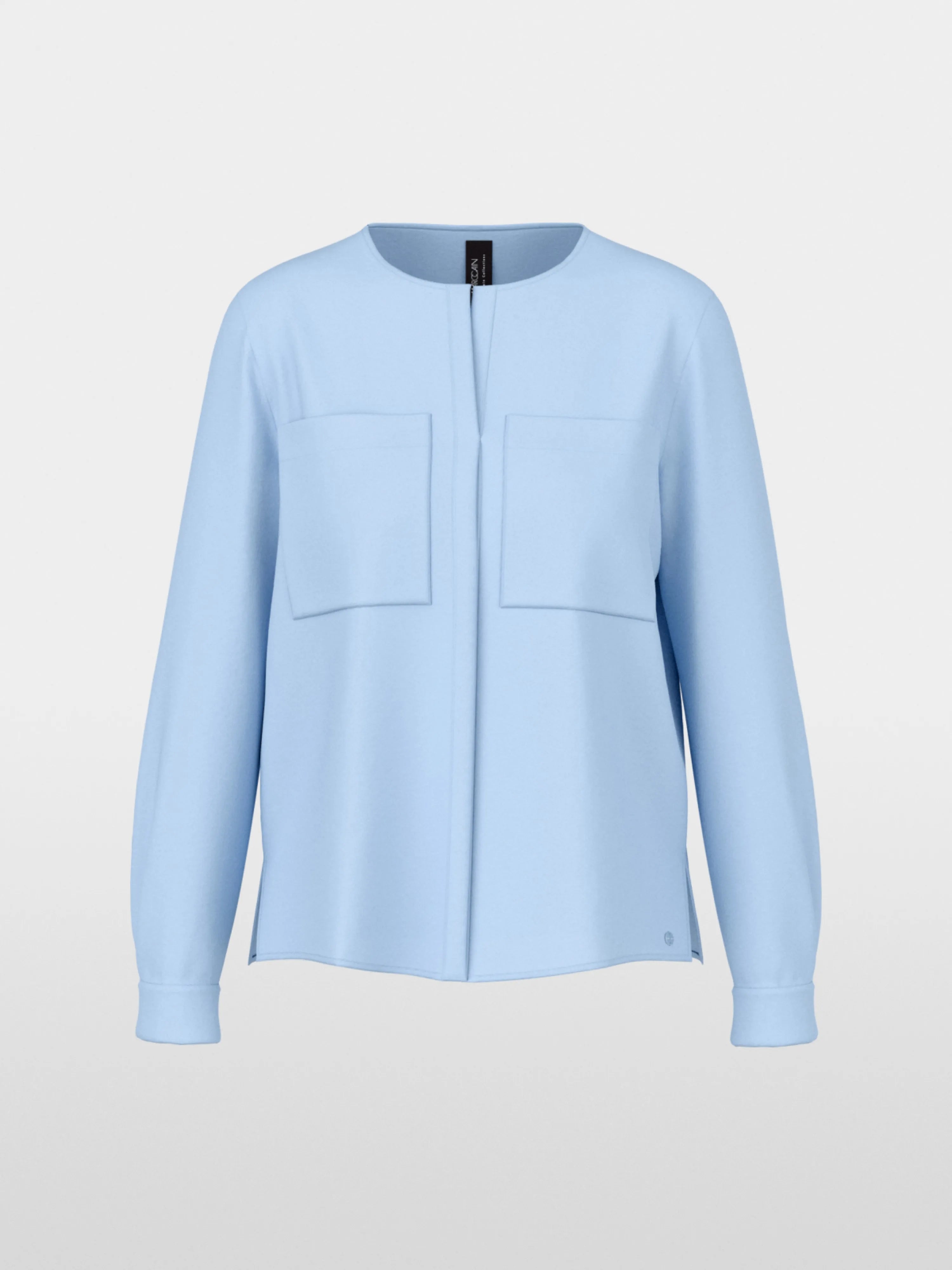 Marc Cain Magical Blue Women Casual Blouse with Concealed Buttoning SKU: AC 51.26 W90_319 Image 06