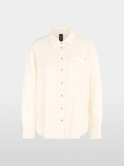 Marc Cain Bright Ecru Women Blouse with Textured Pattern SKU: AC 51.30 W63_112 Image 06