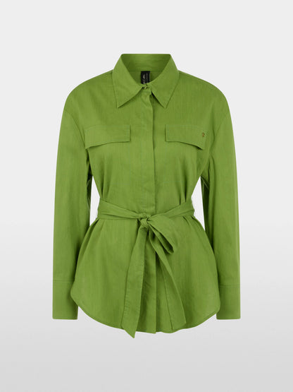 Marc Cain Garden Green Women Linen-Viscose Blend Safari Blouse SKU: AC 51.35 W70_526 Image 07