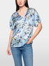 Marc Cain Magical Blue Women Silk Blouse Shirt with Lily Print SKU: AC 51.36 W36_319 Image 05